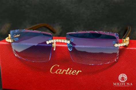 cartier clear lens glasses|diamond cut cartier glasses.